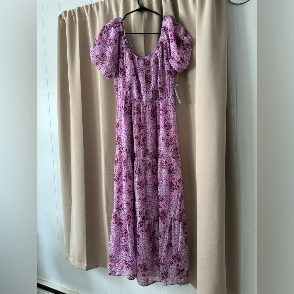 Draper James Long flowy flower tiered dress